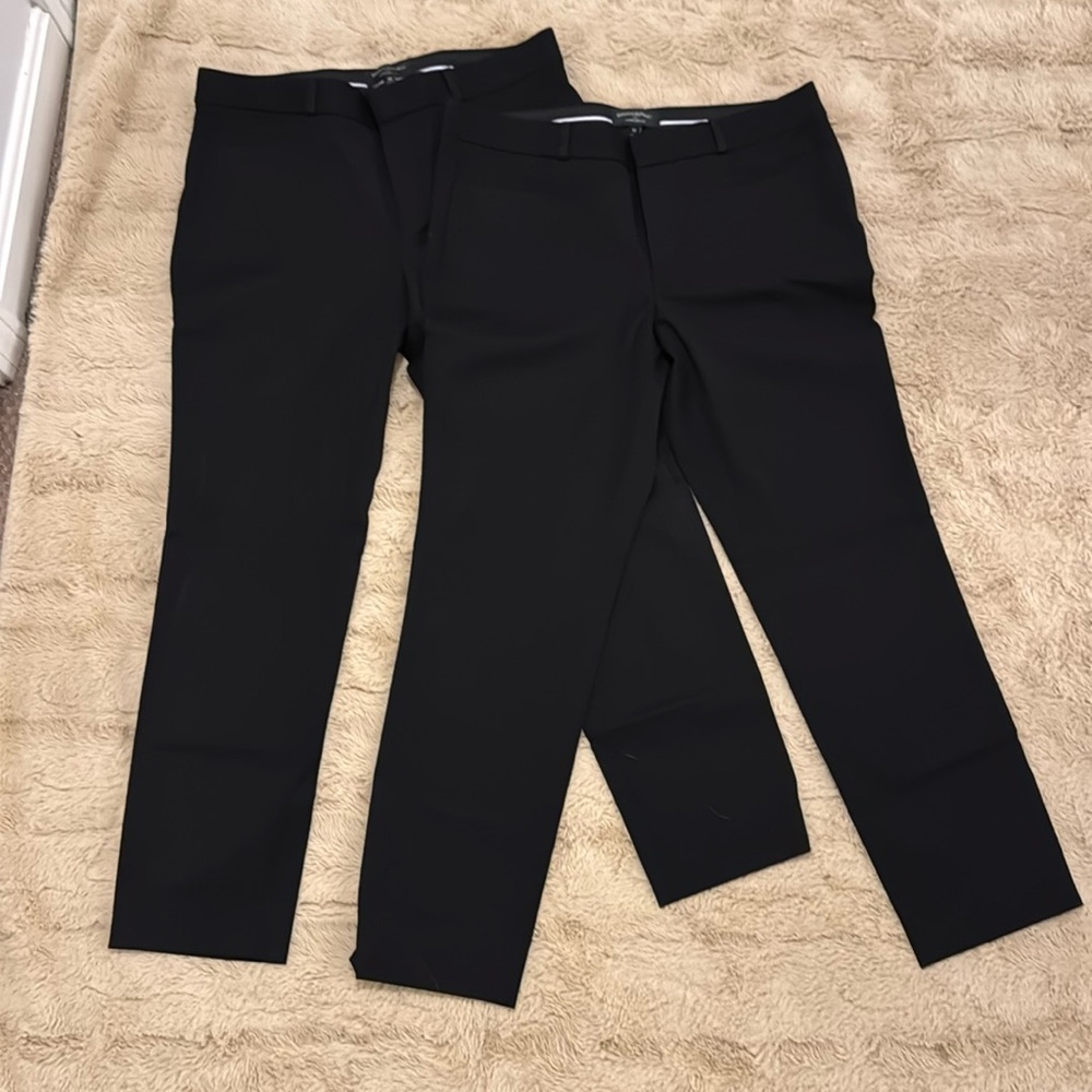 Banana Republic Sloan Curvy Fit trousers; size 10; black